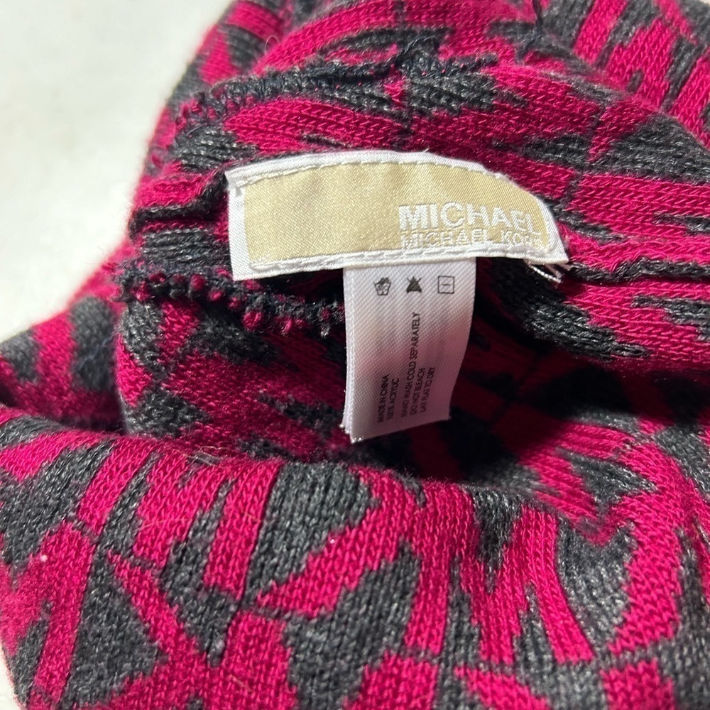 MK Michael Kors Signature Logo Beanie Hat Pink One Size - Picture 2 of 3